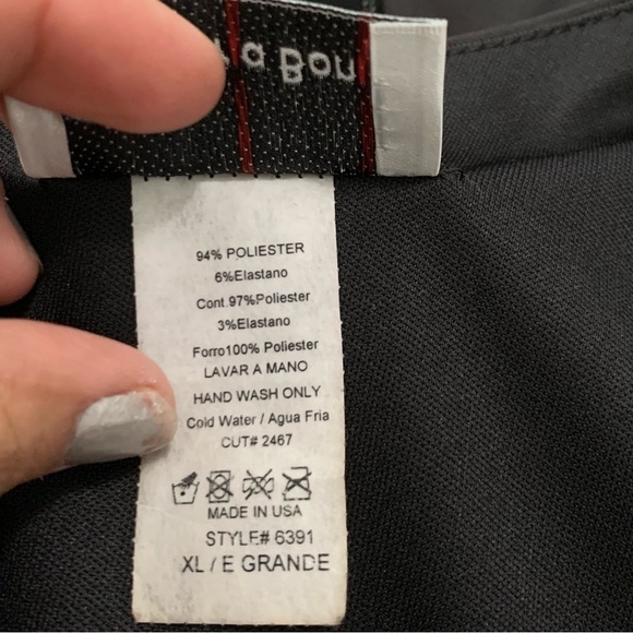 Maria Bonita Black Formal Sparkly Sequin Bodycon Cheetah Mini/Midi Dress size XL - Picture 7 of 8